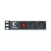 Блок евророзеток для 19" шкафов 10А Cabeus PDU-8P 8 розеток