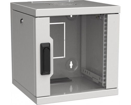Шкаф телекоммуникационный настенный ITK LINEA WS, 10", 6U, 330х320х310 мм (ВхШхГ), дверь: стекло, разборный, цвет: серый