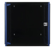 Шкаф телекоммуникационный настенный Datarex, 19&quot;, 12U, 490х600х450 мм (ВхШхГ), дверь: стекло, разборный, цвет: чёрный