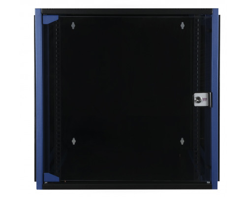 Шкаф телекоммуникационный настенный Datarex, 19", 12U, 490х600х450 мм (ВхШхГ), дверь: стекло, разборный, цвет: чёрный