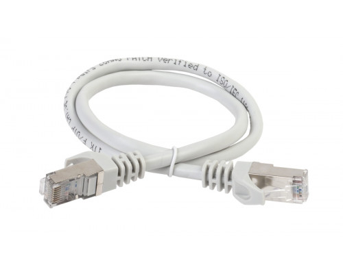 Шнур комм. ITK, кат. 5е, экр., FTP, RJ45/RJ45, LSZH, 5м, серый