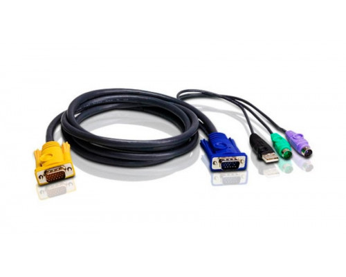 Шнур ввода/вывода Aten, USB (Type A), 1.8 м, разъём SPHD 3 в 1, (2L-5302UP)