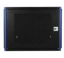 Шкаф телекоммуникационный настенный Datarex, 19&quot;, 9U, 357х600х450 мм (ВхШхГ), дверь: перфорация, разборный, цвет: чёрный