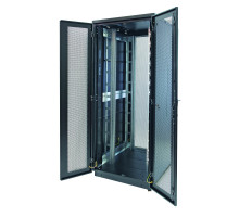Дверь (к шкафу) Eurolan S3000, 47U, 2147х787х23 мм (ВхШхГ), распашная перфорированная, цвет: чёрный