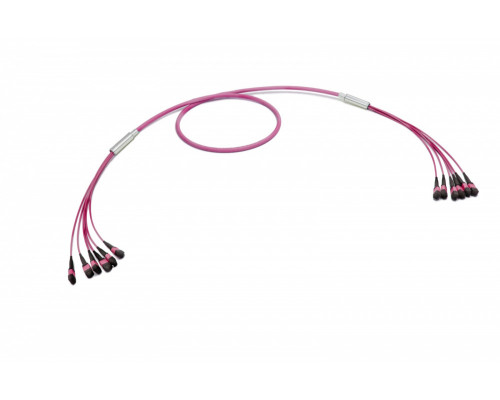 Комм. шнур оптический Eurolan, MTP/MTP, OM4 50/125, LSZH (нг(A)-HF), 50м, Ø 6,3мм, пурпурный хвостовик, цвет: пурпурный