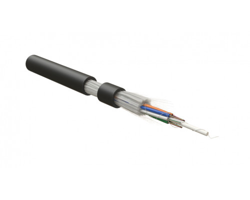 Кабель ВО Hyperline FO-PDM-OUT Loose tube,  24хОВ, SMF-28 9/125, PE, Ø 8,8мм, снаружи зданий, небронированный, цвет: чёрный