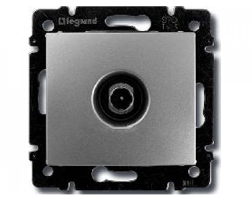 Розетка в сборе Legrand Valena, 1x TV, кат. 5е, экр., внутренняя, 51х58 мм (ВхШ), цвет: алюминий, (LEG.770131)