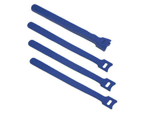 Cabeus CLAMP-180-BL Хомут для кабеля, липучка с мягкой застежкой, 180x14 мм, синий (10 шт.)