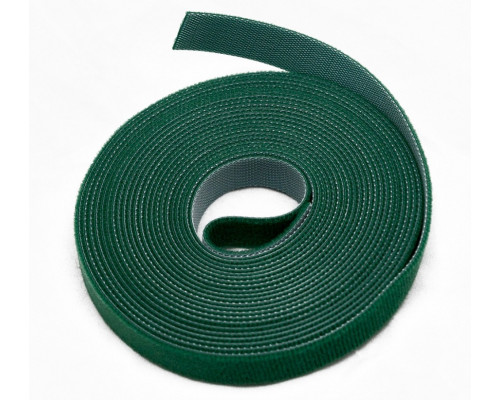 Лента липучая Hyperline WASNR, 16 мм Ш, 5 000 мм Д, материал: полиамид тканное плетение, цвет: зелёный