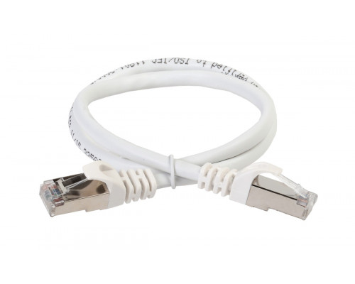 Шнур комм. ITK, кат. 5е, экр., FTP, RJ45/RJ45, PVC, 5м, белый