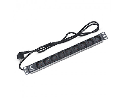 Блок евророзеток для 19" шкафов 16А Cabeus PDU-9P-2EU 9 розеток
