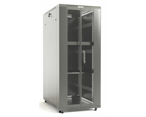Шкаф серверный напольный Hyperline TTB, IP20, 32U, 1610х600х1000 мм (ВхШхГ), дверь: двойная распашная, перфорация, боковая панель: сплошная, разборный