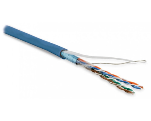 Кабель витая пара Hyperline FUTP4-C5E-P26-IN-LSZH, LSZH (нг(A)-HF), F/UTP, кат. 5е, проводник Ø 0,48мм, 305м, бухта, тип прокладки: внутри зданий, цве