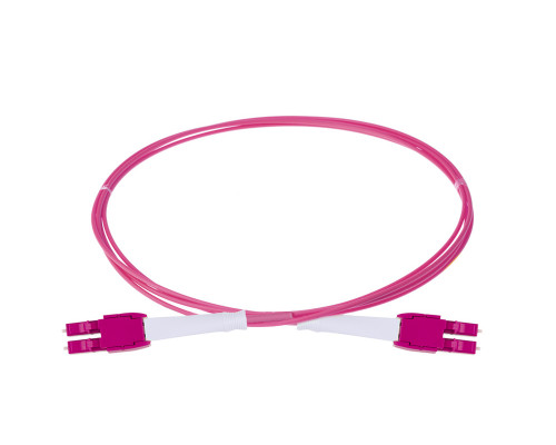 Комм. шнур оптический Eurolan HD Tight Buffer, Duplex LC/LC, OM4 50/125, LSZH (нг(A)-HF), 10м, пурпурный хвостовик, цвет: пурпурный