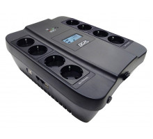 ИБП Powercom SPIDER, 550ВА, lcd, встроенный байпас, линейно-интерактивный, напольный, 285х232х103 (ШхГхВ), 220-240V,  однофазный, (SPD-550U LCD USB)