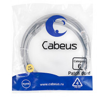 Патч-корд Cabeus PC-UTP-RJ45-Cat.6-3m Кат.6 3 м серый