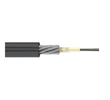 Кабель ВО Lanmaster Loose tube,  8хОВ, OS2 G.652, нг(А)-HF, Ø 8мм, универсальный, бронированный, цвет: чёрный