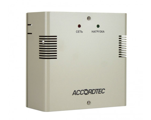 Блок питания AccordTec, металл, цвет: серый, ББП-20NR, для СКУД, ОПС, видео, (AT-02195)