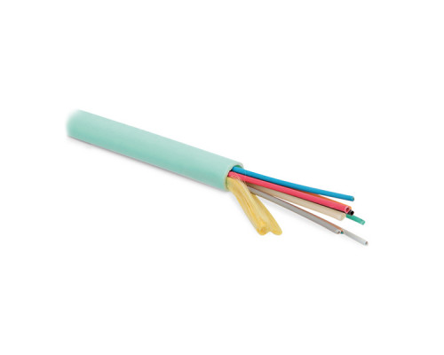 Кабель ВО Hyperline FO-MB-IN Micro-Bundle,  144хОВ, OM3 50/125, LSZH, Ø 9,7мм, внутри зданий, небронированный, цвет: аквамарин
