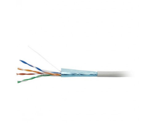 Кабель витая пара Hyperline FUTP4-C5E-S24-IN-PVC, PVC, F/UTP, кат. 5е, проводник Ø 0,51мм, 305м, тип прокладки: внутри зданий, цвет: белый