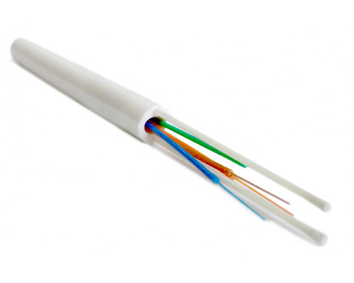 Кабель ВО Hyperline DPE-IN Tight Buffer,  24хОВ, OS2 9/125, LSZH, Ø 10,5мм, внутри зданий, небронированный, цвет: белый, тип волокна (SMF-28)