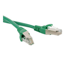 Шнур комм. Hyperline, кат. 5е, экр., STP, RJ45/RJ45, LSZH, AWG26 1.5м, зелёный