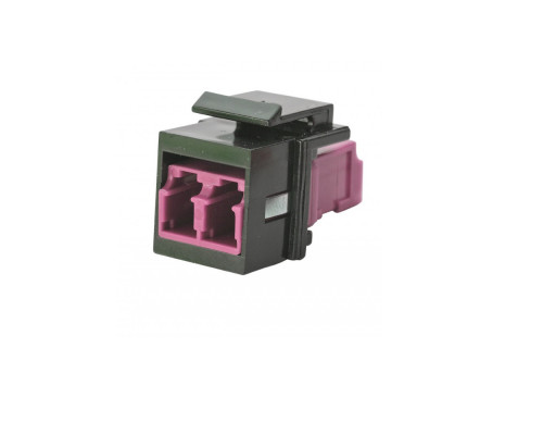 Модуль соединительный Eurolan, keystone, 2хLC (duplex), цвет: пурпурный