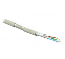Кабель витая пара Hyperline UFTP4-C6A-S23-IN-PVC, FR-PVC, U/FTP, кат. 6a, проводник Ø 0,51мм, 500м, катушка, тип прокладки: внутри зданий, цвет: серый
