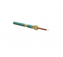 Кабель ВО Hyperline FO-DT-IN Tight Buffer,  12хОВ, OM3 50/125, HFLTx, Ø 7,6мм, внутри зданий, небронированный, цвет: голубой