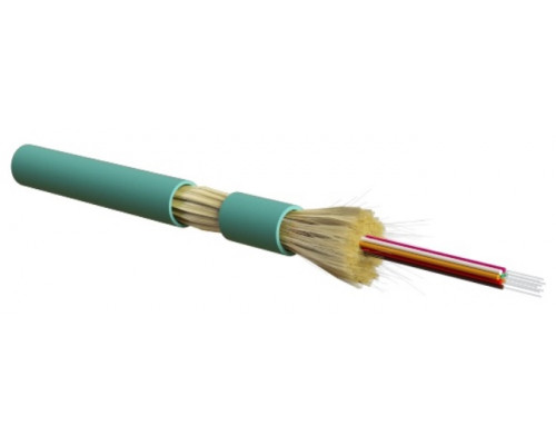 Кабель ВО Hyperline Tight Buffer,  12хОВ, OM3 50/125, LSZH, Ø 7,6мм, внутри зданий, небронированный, цвет: голубой