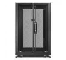 Шкаф серверный напольный APC NetShelter SX, IP20, 18U, 925х600х900 мм (ВхШхГ), дверь: перфорация, боковая панель: сплошная съемная, разборный, цвет: ч