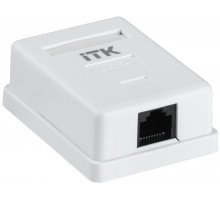 Розетка в сборе ITK, 1x RJ45(8P8C), кат. 5е, неэкр., для настенного монтажа, упаковка: 1 шт, цвет: белый, (CS2-1C5EU-12)