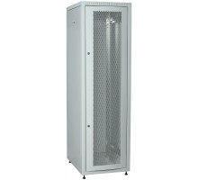 Шкаф серверный напольный ITK LINEA E, IP20, 42U, 2000х600х800 мм (ВхШхГ), дверь: перфорация, боковая панель: сплошная съемная, разборный, цвет: серый