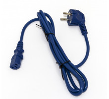 Шнур для блока питания Hyperline, IEC 320 C13, вилка Schuko, 5 м, 10А, цвет: синий