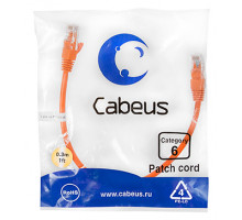 Патч-корд Cabeus PC-UTP-RJ45-Cat.6-0.3m-OR Кат.6 0.3 м оранжевый