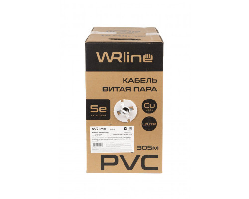 Кабель витая пара  WRline WR-UTP-4P-C5E-PVC-GY