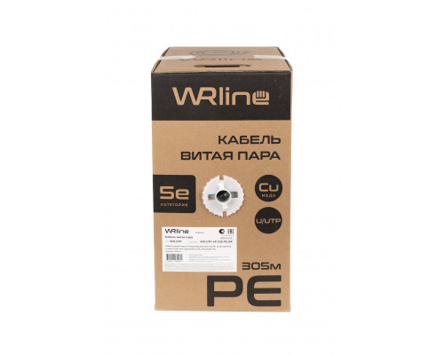 Кабель витая пара  WRline WR-UTP-4P-C5E-PE-BK